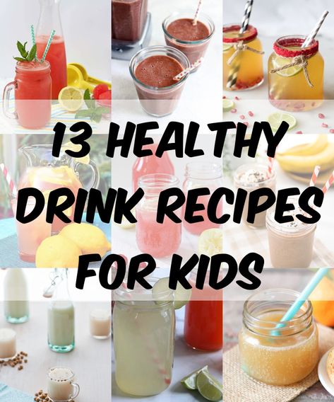 13 Healthy Drink Recipes for Kids - TheDiabetesCouncil.com Kid Friendly Juice Recipes, Healthy Punch Recipe For Kids, Kids Juice Recipes, Fun Drinks To Make Kids, Drinks For Kids To Make, Fun Drinks For Kids, Drink Recipes For Kids, Summer Drinks Kids, Healthy Drink Recipes