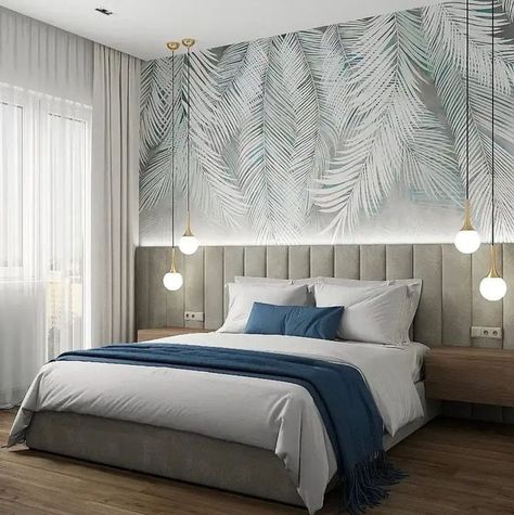 home decor wallpaper design ideas Wallpaper Design Ideas, Home Decor Wallpaper, Hotel Room Design, Dekorasi Kamar Tidur, Bedroom Decor Design, Bedroom Bed Design, Decor Wallpaper, Bed Furniture Design, Home Design Living Room