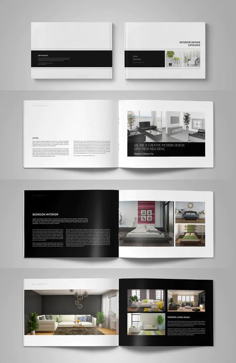 Real Estate Brochure Design Layout, Interior Brochure Design, Villa Brochure, Luxury Real Estate Brochure, Design De Configuration, Interior Brochures, Catalogue Design Templates, Architecture Brochures, Real Estate Brochure