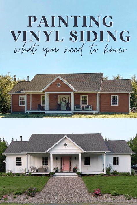 How To Paint Vinyl Siding: Easy Tips And Tricks For A Professional Finish | FYNES DESIGNS House Vinyl Siding Colors, Vynal Siding, Paint Vinyl Siding, Vinyl Siding Styles, Painting Vinyl Siding, Vinyl Siding House, Siding Colors For Houses, Vinyl Exterior Siding, Vinyl Siding Colors