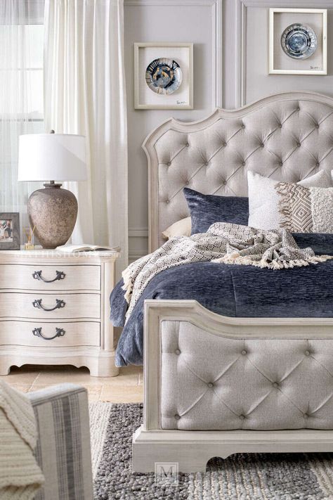 Arlendyne 5 Piece Bedroom Set | Mathis Home Ashley's Bedroom Set, Bedroom Sets King Size, Royal Bedroom Design, Farmhouse Bedroom Set, Bedroom Bathroom Ideas, Modern Farmhouse Bedroom Ideas, Cherry Bedroom, 5 Piece Bedroom Set, Royal Bedroom