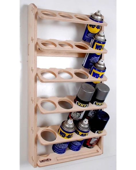 WoodWorking | DIY | Carpentry on Instagram: “👉20 Can Spray Paint or Lube Can Wall Mount Storage Holder Rack Follow my page daily @famewoodworks ideas” Popular Woodworking Projects, Cool Wood Projects, Diy Garage Storage, Building Homes, Barn Homes, Woodworking Projects That Sell, Popular Woodworking, 2x4 Furniture Plans, Beginner Woodworking Projects