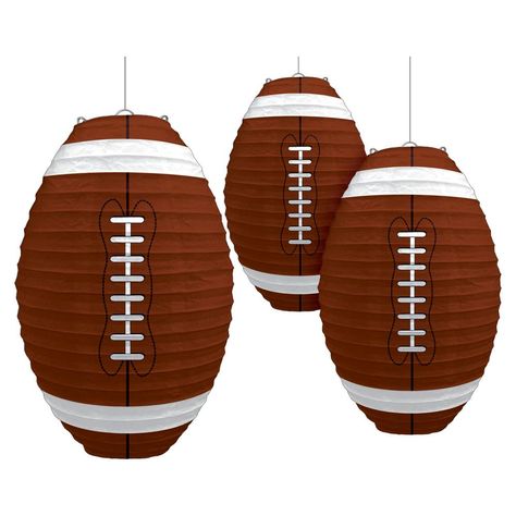 Ann Rice, Cup Wallpaper, Football Banquet, Paper Lanterns Party, Football Party Decorations, Football Party Supplies, Birthday Football, Paper Lantern Decor, Hanging Paper Lanterns