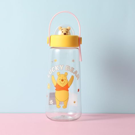 PRICES MAY VARY. Adorable Winnie the Pooh Design: Quench your thirst in style with the MINISO Disney Winnie the Pooh Collection Plastic Cool Water Bottle featuring an irresistibly cute design of everyone's favorite bear, adding a touch of whimsy to your hydration routine. Durable and High-Quality Material: Crafted from premium plastic, this water bottle is not only lightweight but also durable, ensuring long-lasting use. The high-quality construction makes it resistant to leaks, making it a reli Cool Water Bottle, Winnie The Pooh Design, Best Water Bottle, Reusable Tumbler, Disney Winnie The Pooh, Cute Designs, Winnie The Pooh, Flask, Boy Or Girl