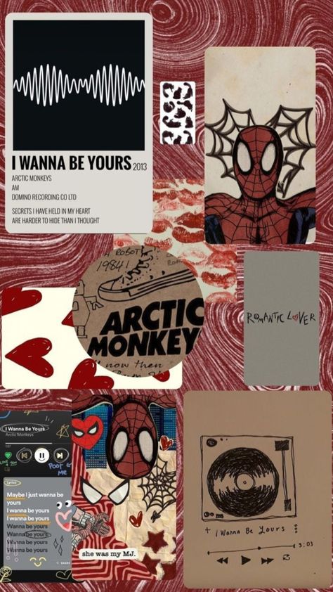 Arctic Monkeys Wallpaper, Iphone Wallpaper Music, Cute Drawlings, Image Spiderman, Wanna Be Yours, Spiderman Theme, Spiderman Drawing, Monkey Wallpaper, Spiderman Art Sketch