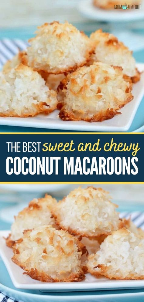 Recipes Macaroons, Best Coconut Macaroons, Easy Xmas Dessert, Macaroons Coconut, Coconut Macaron, Macaroon Cookies Recipe, Easy Macaroons Recipe, Coconut Macaroons Easy, Macaroons Recipe