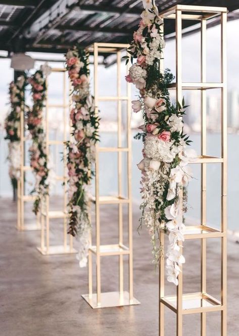 #floralframe #floralpedestals #weddingceremonyflowerstand #weddingdecor  #weddingaisledecorations #weddingsupplies #weddingstuff #weddingdecorations #weddingdecorrentals #partydecorations Floral Columns, Wedding Canopy Outdoor, Wedding Columns, Wedding Ceremony Ideas, Floral Balloons, Wedding Canopy, Wedding Mandap, Wedding Essentials, Wedding Stage