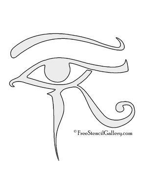 Egyptian Eye of Horus Stencil Egyptian Eye Drawing, Egyptian Eye Tattoos, Egyptian Drawings, Egyptian Eye Of Horus, Egyptian Pattern, Egyptian Tattoo Sleeve, Egyptian Eye, Egypt Tattoo, Tattoos Mandala