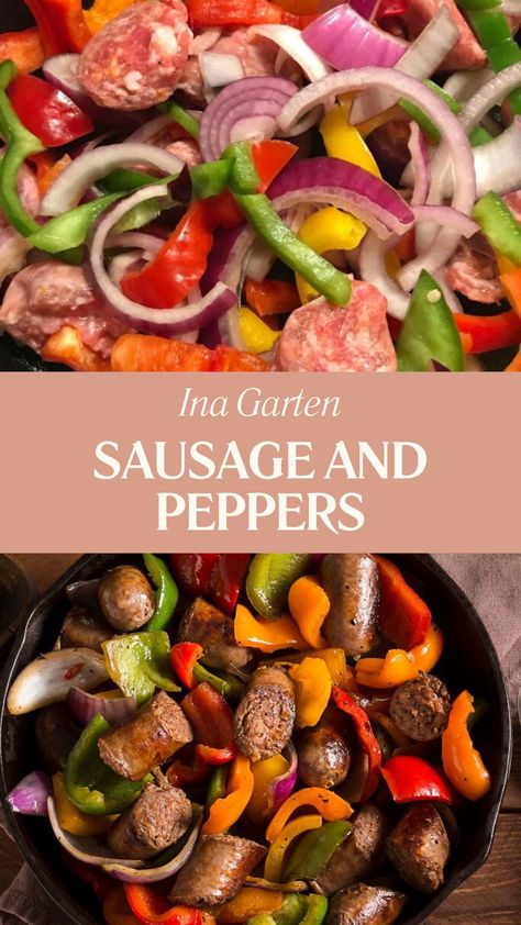 Ina Garten Sausage And Peppers Italian Sausages With Peppers And Onions, Onions Peppers And Sausage, Sausage Peppers And Onions Sheet Pan, Balsamic Sausage And Peppers, Sausage Peppers Onions Crockpot, Dutch Oven Sausage And Peppers, Ina Garten Sausage And Peppers, Italian Sausage And Peppers Skillet, Sausage And Bell Peppers Recipes