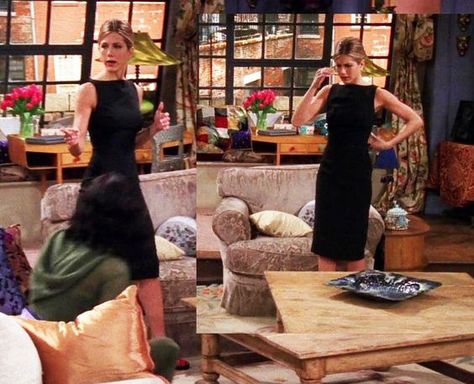 27 Of Rachel Green's Outfits That Prove She Was (And Still Is) A Fashion Icon Rachel Green Black Dress, Green Black Dress, Estilo Rachel Green, Rachel Green Style, Rachel Green Outfits, Rachel Friends, Jenifer Aniston, Green Outfits, Jen Aniston