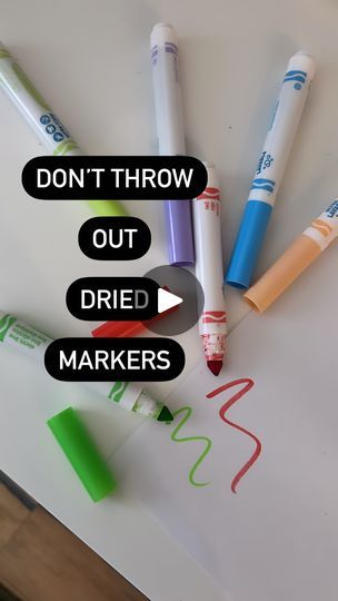 2.9K views · 840 reactions | This actually works! Don’t throw out those dried out markers!

Steps:

1. Fill the cap with water and close it.
2. Turn the marker so that it’s facing upwards and let it sit for a few hours.
3. Test it out!

Follow @tinyandtidy.co for more useful tips!

Mom hacks
Tips for moms
Kids are supplies
Markers
Crayola | VAISHALI SAHNI | Giulio Cercato · Feel Random Tutorial, Markers Crayola, Tips For Moms, Crayola Markers, Washable Markers, Mom Hacks, Useful Tips, St Thomas, Mom Kid