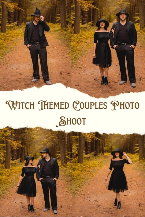 Witch Couple, Halloween Styled Shoot, Couples Shoot, Couples Photo, Halloween Photoshoot, Photoshoot Themes, Rough Day, A Witch, Halloween Fashion