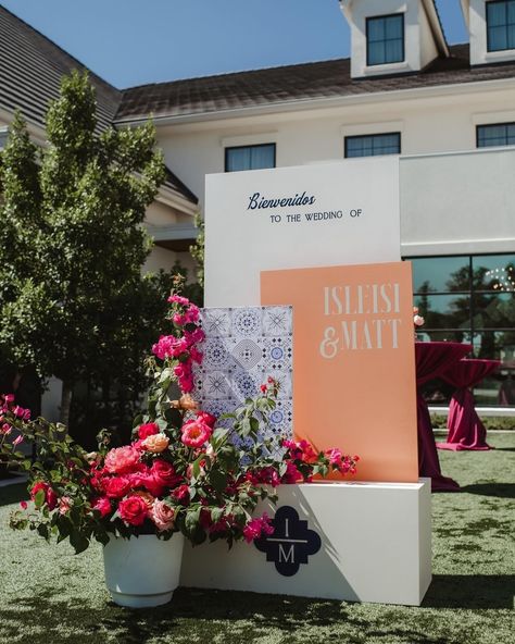 Design perfection 🤌🏼 if you are wanting a cohesive wedding design, with details that are incorporated throughout every element of the day, then you need to invest a Stationery and Signage vendor. ⠀⠀⠀⠀⠀⠀⠀⠀⠀ For this wedding, the couple wanted to incorporate the rich color and culture of the brides Mexican heritage. Inspired by the traditional blue and white talavera tile, we worked with @suarezcreative to bring the blue and white tile design into the wedding invitations and small pieces of the... Talavera Wedding Decor Blue And White, Spanish Wedding Signage, Greece Theme Wedding, Blue Talavera Wedding, Mexican Garden Wedding, Mexican Engagement Party, Mexican Tile Wedding, Talavera Invitation, Tequila Wedding