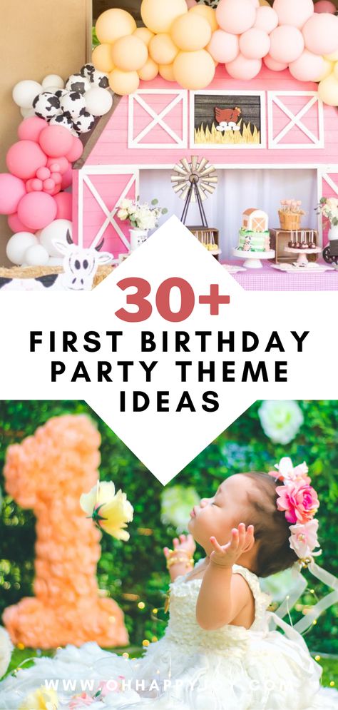 Birthday Themes One Year Old, One Year Bday Themes, Outside 1st Birthday Party Ideas, 1 St Birthday Girl Year Old Ideas, 1 St Birthday Themes Girl, First Birthday Themes For Baby Girl, One Year Old Birthday Theme Ideas, 1yr Birthday Party Ideas Girl, 1sr Birthday Party Themes Girl