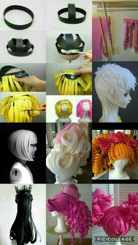 Yarn Wig, Foam Wigs, Embracing Diversity, Crazy Hat Day, Headpiece Diy, Diy Wig, Crazy Hats, Hairstyle Trends, Cosplay Tutorial