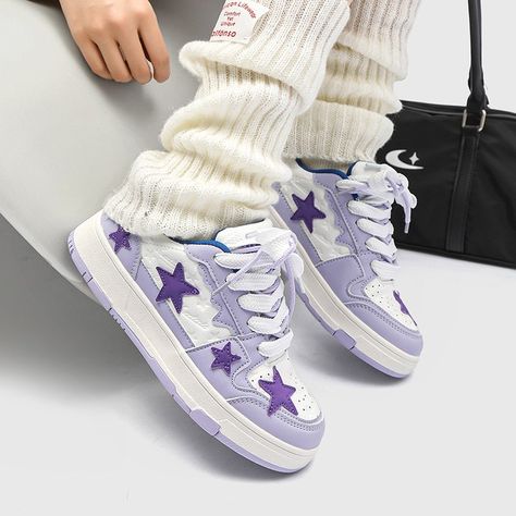 Star Collision, New Trend Shoes, Aesthetic Sneakers, Stars Aesthetic, Heel Socks, Y2k Shoes, Socks And Heels, Star Shoes, Rubber Shoes