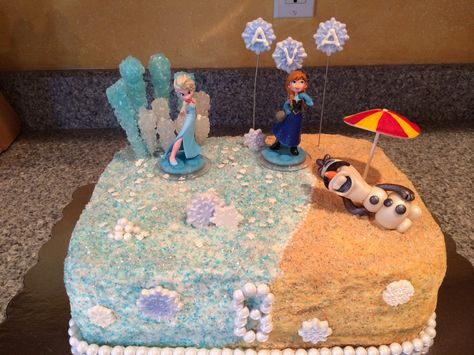 FROZEN themed cake with Olaf getting to the Beach in SUMMER!! Frozen Summer Birthday Cake, Frozen Summer Cake, Olaf Summer Cake, Pool Birthday Cakes, Olaf Birthday Party, Summer Birthday Cake, Olaf Birthday, Olaf Cake, Pool Cake