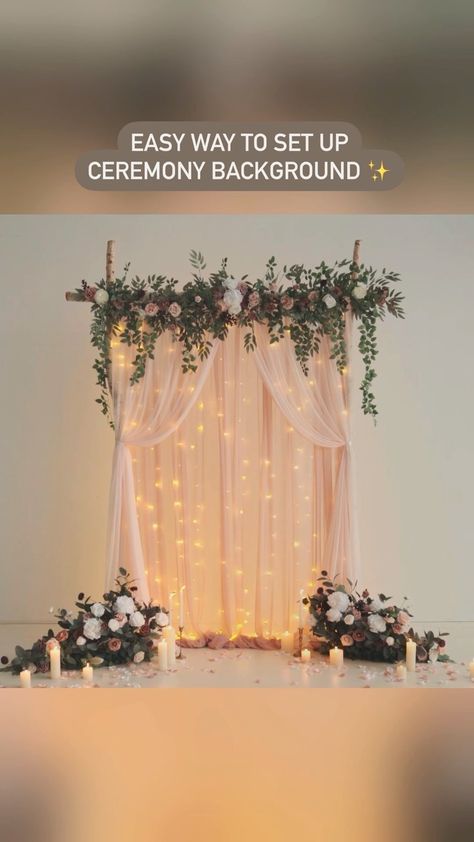 lingsmoment on Instagram: Easy way to set up wedding ceremony background