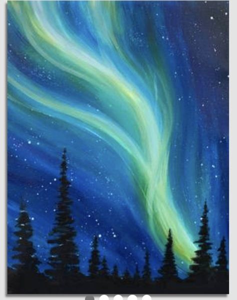 Person Painting, Northern Lights Painting, Master Artists, Night Sky Painting, Northern Light, Paint Nite, Canvas Painting Designs, Winter Painting, Sky Painting