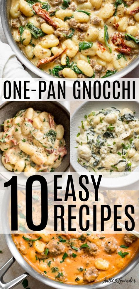 Pan Gnocchi Recipes, Creamy Gnocchi Recipes, Vegetarian Gnocchi, Gnocchi With Chicken, Gnocchi Recipes Healthy, Creamy Gnocchi, Chicken Breast Recipes Dinners, Gnocchi Recipes Easy, Gnocchi Recipes Homemade