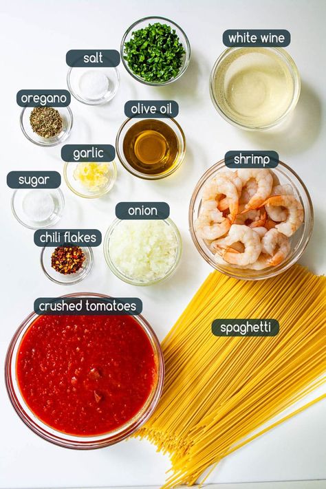 Shrimp Spaghetti Recipes, Red Sauce Pasta Recipes, Tomato Spaghetti Recipe, Tomato Shrimp Pasta, Pasta Red Sauce, Shrimp Tomato Pasta, Pasta Craving, Red Sauce Pasta Recipe, Diet Pasta