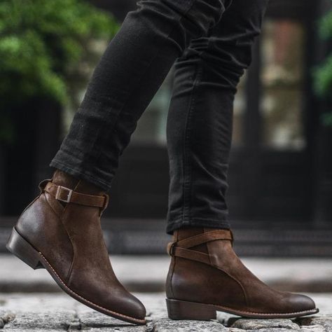 Zach Aesthetic, Boots Mens Outfit, Mocha Shoes, Mens Rugged Boots, Mens Suede Boots, Masculine Outfits, Thursday Boot Company, Thursday Boots, Jodhpur Boots