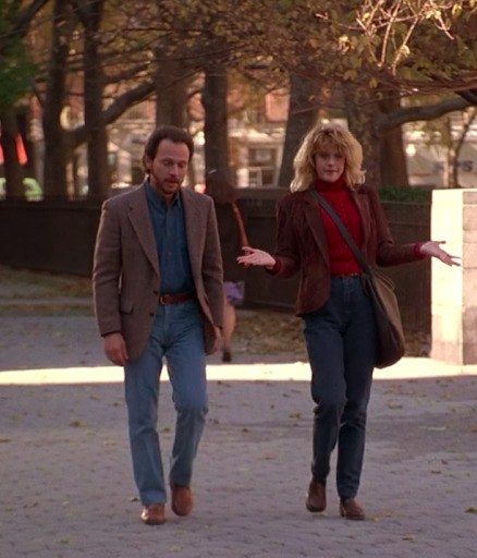 Nora Ephron Outfits, Meg Ryan Outfits 90s, Harry Met Sally Aesthetic, Sally Albright Outfit, 90s Movie Fashion, Hope Floats Outfits, When Harry Met Sally Costume, Sally Albright Style, Meg Ryan When Harry Met Sally Outfits