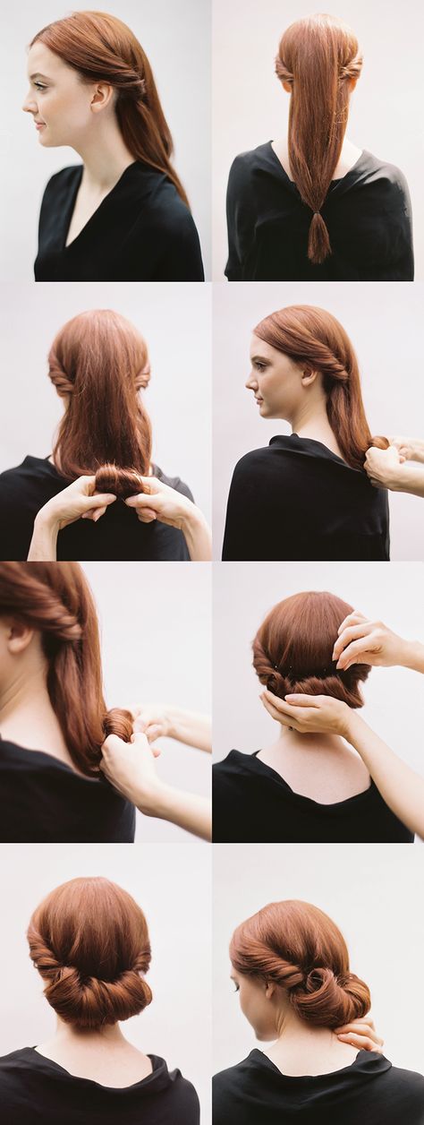 DIY Rolled Chignon Hair Tutorial Sanggul Modern, 1940s Hairstyles, Wedding Hairstyles Tutorial, Chignon Hair, Side Hairstyles, Best Wedding Hairstyles, Peinados Fáciles Para Cabello Corto, Wedding Hairstyles For Long Hair, Hair Tutorials