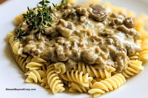 How to Make Gluten-Free Beef Stroganoff - Blessed Beyond Crazy Gluten Free Beef Stroganoff, Gluten Free Sauces, Homemade Comfort Food, Beef Stroganoff, Italian Seasoning, Gluten Free Recipes, Sour Cream, Meal Prep, Comfort Food