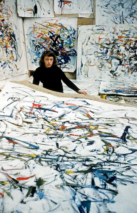 Artist Studio Space, Lee Krasner, Pablo Picasso Paintings, Helen Frankenthaler, Joan Mitchell, Picasso Paintings, Action Painting, Jackson Pollock, Abstract Expressionist