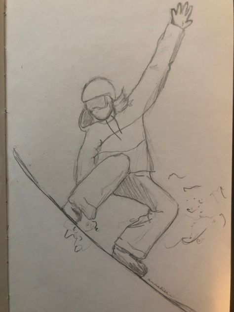 Sport Sketches Drawings, Snowboarder Drawing, Athletic Drawing, Snowboarding Drawings, Skiing Sketch, Ski Sketch, Snowboard Drawing, Skiing Drawing, Sport Sketch