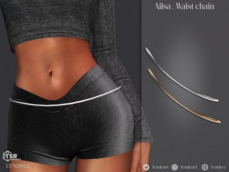 The Sims Resource - Ailsa Waist Chain Urban Maxis Match Cc, Sims 4 Summer Cc, Sims 4 Cc Clothes Baddie, Cc The Sims 4 Patreon, Sims 4 Cc Female, Clothes Baddie, Sims 4 Urban, Hip Jewelry, Cc Patreon