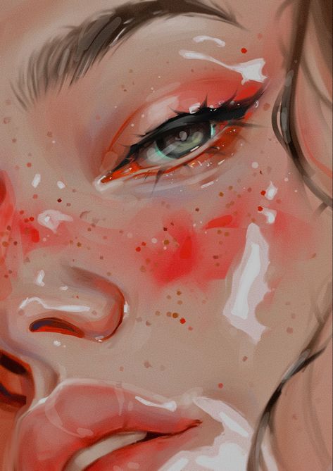 Digital Art Inspo Aesthetic, Digital Art Inspiration Ideas, Digital Art Practice, Digital Art References, Digital Portrait Art, Artist Illustration, Illustration Digital, Art Instagram, Eye Art