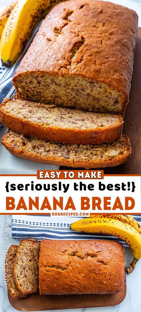 I have to confess I let my bananas get over-ripe just to make banana bread every week. My family loves homemade banana bread recipe so much, it’s a staple at our home. We like it so much, I  make extra loaves and send them to friends, family and even the teachers at school. Best And Easiest Banana Bread, So Easy Its Bananas Banana Bread, Extra Banana Banana Bread, Recipes For Bad Bananas, How To Make Easy Banana Bread, How To Make Homemade Banana Bread, Easy Recipes With Ripe Bananas, Extra Ripe Banana Recipes, Banana Bread Recipe No Sour Cream