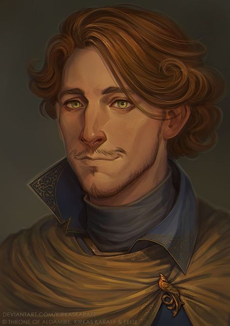 Pillars Of Eternity Portrait, Ginger Character Design Male, Male Noble Character Art, Noble Character Design, Dnd Human Male, Dnd Noble, Npc Ideas, Character Inspiration Male, Fantasy Portraits