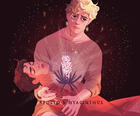 Apollo And Hyacinth, Greek Mythology Goddesses, Bright Aesthetic, Achilles And Patroclus, Will Solace, Greek Myth, Greek Gods And Goddesses, Greek And Roman Mythology, Greek Mythology Art