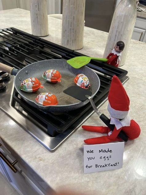 45+ Clever, Easy & Fun Elf on The Shelf Ideas (The Lazy Mom's Guide) — ASHLINA KAPOSTA Easy Elf On Shelf Ideas For Kids, Elf On The Shelf Comes Back, Elf On The Shelf Ideas New, Elf On A Shelf Ideas For Kids, Elf On Shelf Clothes, Crazy Elf Ideas, Elf On The Shelf Ideas For Kids, Elf In The Shelf Idea, Double Elf On The Shelf Ideas