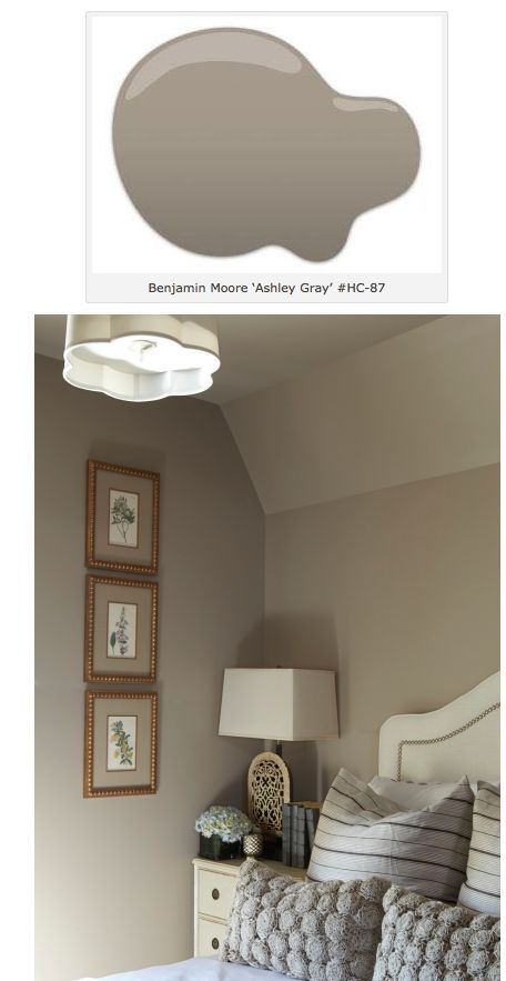 great bedroom color--benjamin moore "Ashley Gray" Benjamin Moore Ashley Gray, Ashley Gray, Interior Paint Colors Schemes, Favorite Paint Colors, Relaxing Bedroom, Interior Paint Colors, Bedroom Paint, Remodel Bedroom, Paint Colors For Home