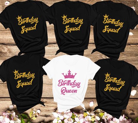 Birthday Queen Shirt Birthday Party Shirts Birthday Squad Shirts Queen Birthday Birthday Shirts for Women Its My Birthday Birthday Party. Please Watch the size chart and delivery time very well We do not accept replacement or refund if you did not order the correct size THE LADIES FIT SHIRTS RUN SMALLER THAN THE ADULT UNISEX SHIRTS. PLEASE CHECK THE SIZE CHARTS. The price is for one Shirt only. --- HOW TO ORDER --- 1. Select the size and color from Dropdown menu 2. Add the customization details Birthday Queen Shirt, Birthday Party Shirts, Birthday Squad Shirts, Fun Family Photos, Birthday Surprise Boyfriend, Queen Shirt, Family Birthday Shirts, Queen Birthday, First Birthday Shirts