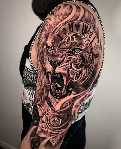 Lion Shoulder Tattoo, Tato 3d, Tattoo Bras Homme, Lion Forearm Tattoos, Lion Tattoo Sleeves, Tato Lengan, Lion Tattoo Design, Cool Forearm Tattoos, Arm Sleeve Tattoos