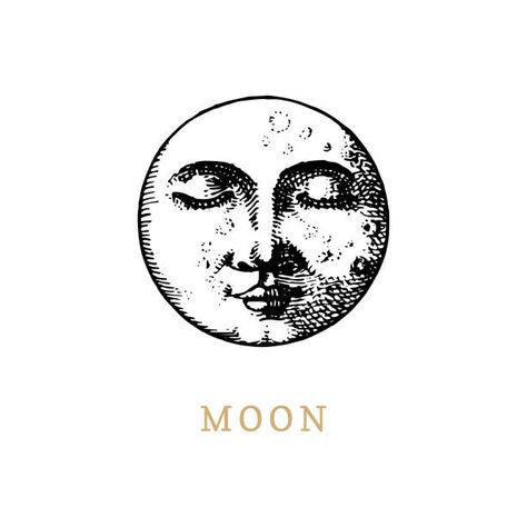 1,613 Vintage Moon Face Illustrations & Clip Art - iStock Vintage Moon Face, Moon Vector, Vintage Moon, Cute Small Tattoos, Face Illustration, Moon Drawing, Retro Vector, Moon Illustration, Moon Face