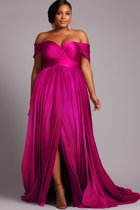 Xpluswear Plus Size Gala Dress, Winter Tips, Dresses Occasion, Plus Size Gowns, Plus Size Formal, Color Magenta, Plus Size Formal Dresses, Evening Dresses Plus Size, Bridesmaid Dresses Plus Size