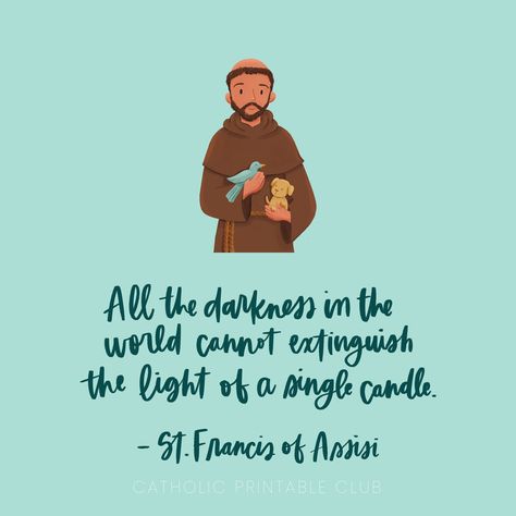 Happy feast of St. Francis of Assisi, also known as the patron saint I call upon when I’m terrified of the bugs I stumble upon 😆 The prayer I say while holding my breath “St. Francis, please help me!” Anyone else have some St. Francis stories? 😂 Share your favorite St. Francis of Assisi quote in the comments! #stfrancisofassisi #saintquotes #catholiccreative #catholicmom #catholickids #catholicprintables #liturgicalliving St Boniface Quotes, Saint Francis Of Assisi Quotes, Saint Paisios Quotes, Quotes From Saints, Francis Of Assisi Quotes, St Kateri, St Josemaria Escriva Quotes, Happy Feast, St Francis Of Assisi