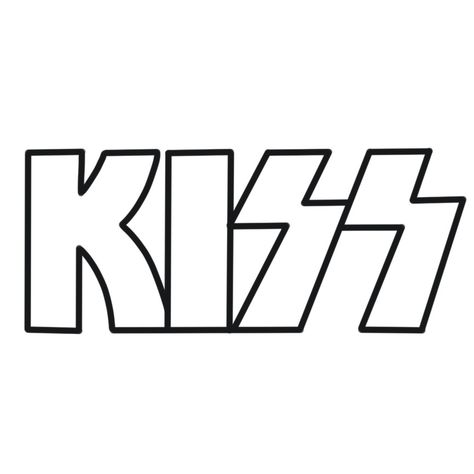 Kiss The Band Art, Kiss Band Drawing, Kiss Band Logo, Banda Kiss, Cheer Posters, Shark Tattoos, Kiss Band, Band Tattoo, Band Logos