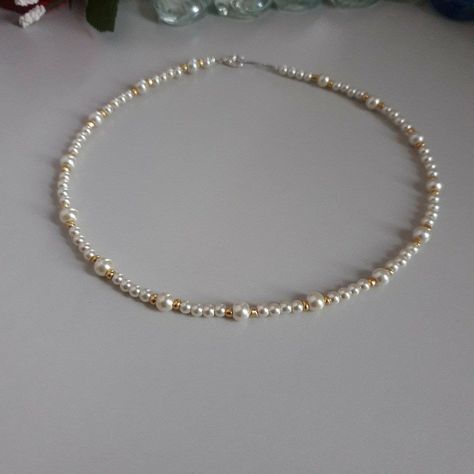 Pearl Necklace Diy, Resin For Beginners, Diy Resin Coasters, Pearl Necklace With Gold, Diy Pearl Necklace, Handmade Pearl Necklace, Ivory Necklace, Pretty Jewelry Necklaces, Real Pearl Necklace