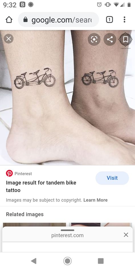 Tandem Bicycle Tattoo, Tandem Bike Tattoo, Tandem Tattoo, Memories Tattoo, Bike Tattoo, Bicycle Tattoo, Tandem Bicycle, Bike Tattoos, Tandem Bike