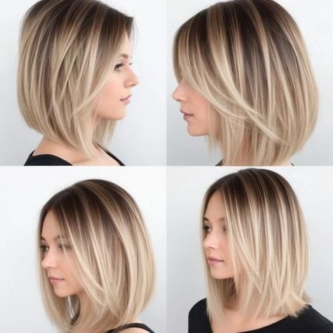 20 Easy Mom Haircuts For Straight Hair: Care And Self-Care Blonde Highlights Medium Length Hair Straight, Lob Haircuts Straight Hair, Mid Bob Straight Hair, Straight Hair Mid Length Haircut, Medium Haircuts For Straight Fine Hair, Bobs For Straight Fine Hair, Short Haircuts For Women Shoulder Length Straight, Bob Hairstyles For Straight Fine Hair, Simple Straight Haircut