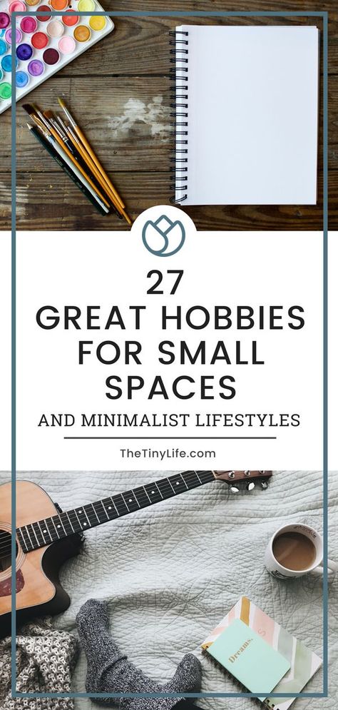 A fantastic list of 27 great hobbies to try for small spaces like tiny houses and minimalist lifestyles. Ideas include hobbies for men and women such as gardening, woodworking, creative jewelry making, and paper crafts.  #minimalist #hobbies #minimalistic #minimalism #minimaliststyle Woodworking Store, Hobbies For Women, Hobbies To Try, Hobbies For Men, Great Hobbies, Hobbies And Interests, Woodworking Jigs, Woodworking Skills, Wood Working For Beginners