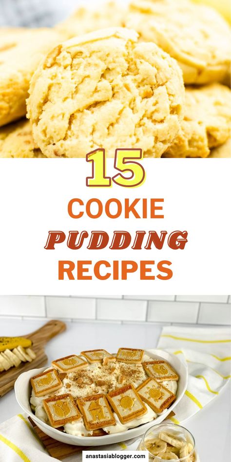 All you need is a pudding mix and your cookies will be chewy, deliciously gooey, and soft for days! Here are 15 delicious cookie pudding recipes that you will love! #cookierecipes #bakedrecipes #desserts Pudding Recipes Healthy, Recipes With Pudding, Instant Pudding Recipes, Vanilla Pudding Cookies, Cookie Pudding, Banana Pudding Cookies, Pudding Cookies Recipes, Healthy Pudding, Chocolate Chip Pudding