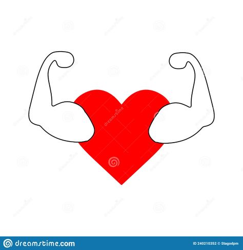 Strong Arms Heart Isolated on White Background Stock Illustration - Illustration of strength, arms: 240210352 Strong Arms, Bahasa Arab, Background Illustration, A Heart, Stock Illustration, White Background, Stock Vector, Vector Illustration, White